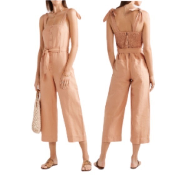 NWT APIECE APART $395 DEIA JUMPSUIT IN SAND Sz 12